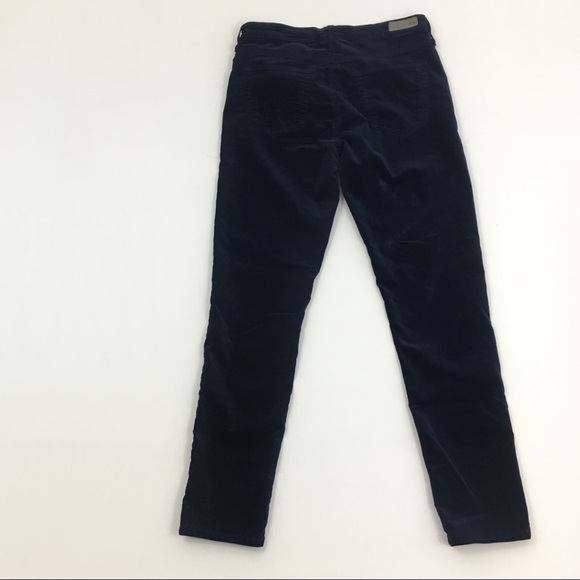 COPY - Midnight Blue AG Anthropologie The High Rise Stevie Ankle Velvet Jeans s… - Picture 6 of 8
